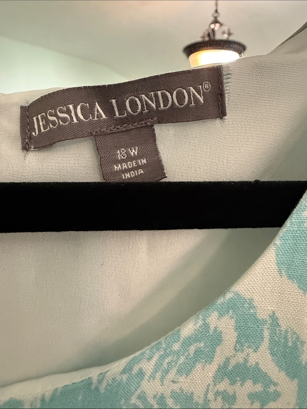 Jessica London Aqua & White Floral Midi Dress - Picture 2 of 4